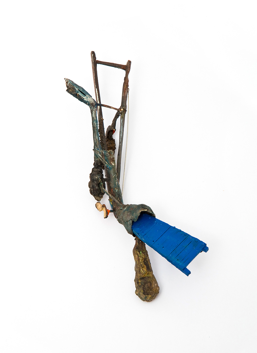 "Saturated In Dispute"     |   Brooch    |   2014    |   Wood, color, silver, plastic, stainless steel, brass, enamel    |   200X110X60 mm